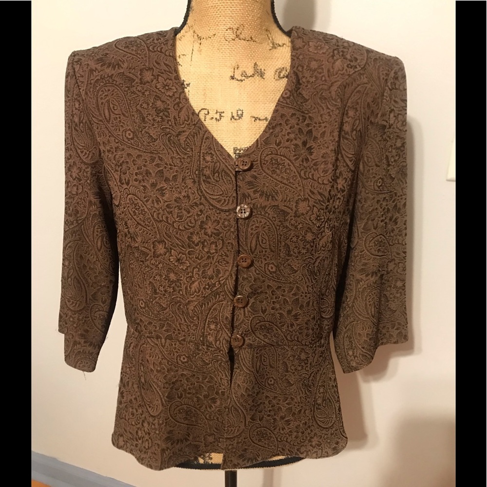 Vintage Donna Ricco Women’s Top blouse Size : 10